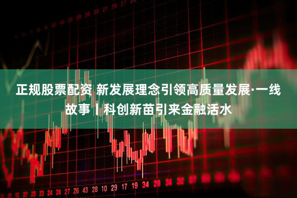 正规股票配资 新发展理念引领高质量发展·一线故事丨科创新苗引来金融活水