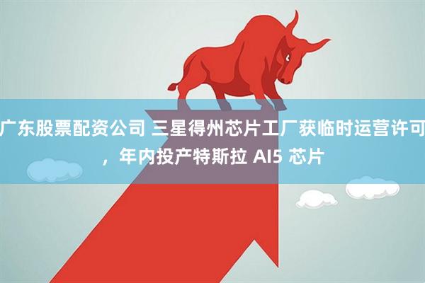 广东股票配资公司 三星得州芯片工厂获临时运营许可，年内投产特斯拉 AI5 芯片